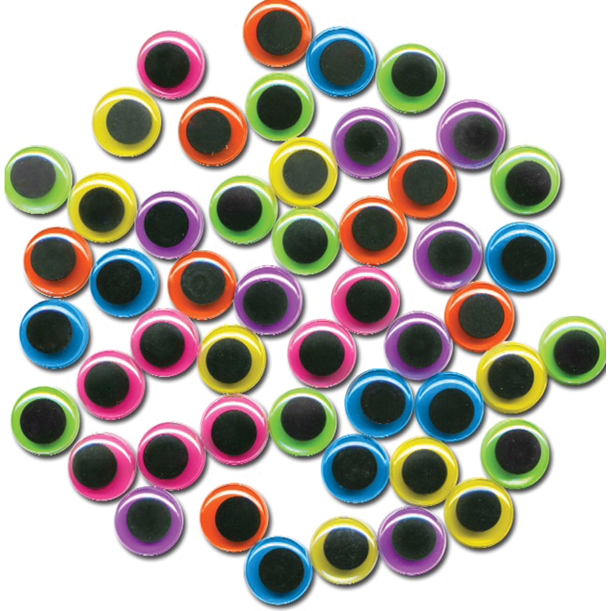 PasteOn Wiggle Eyes 20mm 50/PkgBrights
