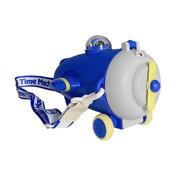 Botella de agua kusrkot de avión para niños taza con tapa 550 ml Azul
