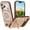 Golden, variant on Magnetic Cooling Case for iPhone 15 Pro Max, compatible with MagSafe. Heat-dissipating & shockproof, built-in adjustable stand. Made of cool matte ice armor material, available in multiple colors.