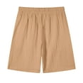 thumbnail image 5 of Havenre Men's Casual Shorts Lightweight Elastic Waist Drawstring Wide Leg Short Pants Loose Fit Comfy Summer Beach Vacation Shorts with Pockets Khaki M, 5 of 5