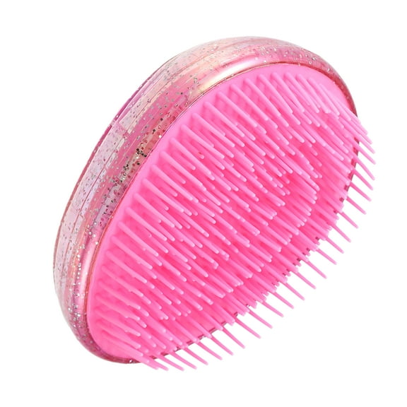Unique Bargains Hair Brush Travel Portable Hair Brush Mini Egg Shape Massage Hair Brush for Women Pink