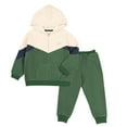 thumbnail image 2 of Gelikeya Toddlers Boys Girls Sweatsuit 2Pcs Zip Up Long Sleeve Pullover Hoodie Jogger Pants Set Sports Activewear 1-5Y (Dark Green, 12-18 Months), 2 of 3