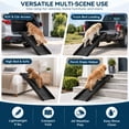 thumbnail image 4 of Demi Bonn 60" Nonslip Plastic Pet Ramp, Folding Portable Cat & Dog Ramp Perfect for Bed and Car, Trucks and SUVs, Black, 4 of 10
