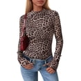 thumbnail image 1 of Remera PRETTYGARDEN 2025 Estampado Leopardo Manga Larga XL, 1 of 9
