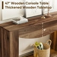 thumbnail image 4 of 47" Farmhouse Console Table with LED Light, Wooden Accent Table for Entryway, Living Room & Hallway, 4 of 5