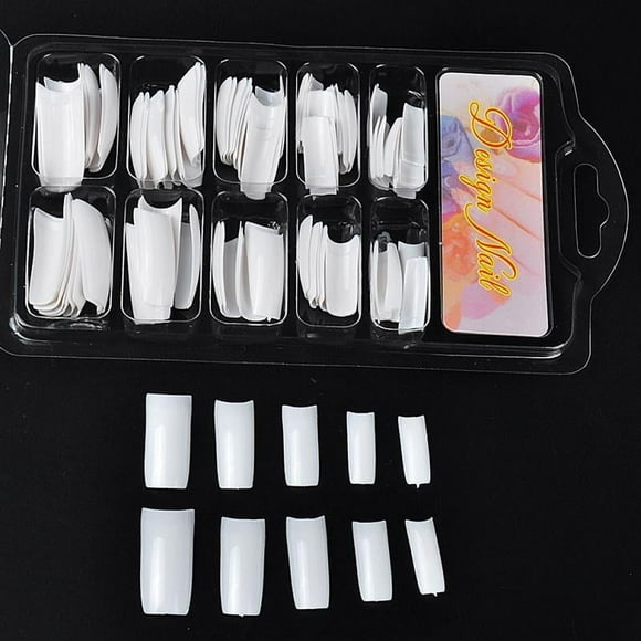 Cheers.US 100Pcs-DIY Acrylic Gel French Nail Art Colored French Tips False Nail Tips