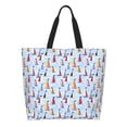 thumbnail image 1 of Fotbe Sailboats And Seagulls Bolsa Tote Estética de Lona con Estampado para Mujer - Bolsa Reutilizable de Hombro Casual para Vacaciones, Compras, Trabajo y Gimnasio, 1 of 8