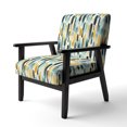 thumbnail image 3 of Designart "Green Adn Yellow Paint Striped Pattern" Upholstered Striped Accent Chair and Modern & Contemporary Arm Chair - Multiple Color & Pattern, 3 of 7