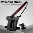 thumbnail image 2 of Waterproof Motorcycle Leg Bag with Roll-Top Closure & Reflective Strips - 500D PVC Material, 2-4L Capacity, Quick-Release Design for Outdoor Riding, Black Waist/Thigh Storage Pouch (36.5x22x7cm), 2 of 6
