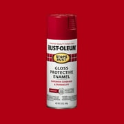Sunrise Red, Rust-Oleum Stops Rust Gloss Protective Enamel Spray Paint-7762830, 12 oz