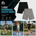 thumbnail image 6 of RBX Boys Athletic Shorts - 2 Pack Performance Mesh Jersey Gym Shorts with Elastic Waistband (8-16), 6 of 7