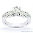 thumbnail image 2 of Round Cut Charles & Colvard Forever Brilliant 5-Stone Engagement Ring in 14k White Gold, 2 of 5
