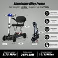 thumbnail image 2 of Manaul Folding Mobility Scooter for Seniors – Blue, 275 lbs Capacity, 10-Mile Range, Adjustable Speed, Ergonomic Controls, 2 of 7