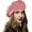 Pink, variant on Women Beret Hat French Wool Beret Beanie Cap Classic Solid Color Autumn Winter Hats