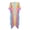 Ladies Rainbow Stripe Heart Print, variant on Polyester Long Kimono Swimsuit Cover Up for Trips Casual Quick Dry Ladies Rainbow Stripe Heart Print
