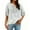 White, variant on Bamboo Cotton Relaxed Fit Pleated Tee For Women Breathable Quarter Sleeve Casual Top With Modern Comfort XL Size White