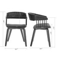 thumbnail image 6 of Set of 2 Ave Iron Frame Cappuccino Brown Faux Leather Dining Chair with Stitching, 6 of 8