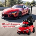 thumbnail image 3 of Licensed Toyota Ride on Push Car for Toddlers by OLAKIDS, 3 in 1 Walking Sliding Toy with Removable Guardrails and Handle, Music, Under Seat Storage for Kid, 3 of 9