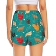 thumbnail image 2 of Lsque Cute Hens And Rooster Printed Women's Running Shorts with Liner Pockets,Elastic Quick Dry Workout Athletic Gym Yoga Shorts,Womens High Waist Shorts-Large, 2 of 9