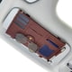 thumbnail image 1 of Organizador de visera de coche, bolsa de almacenamiento de cuero sintético, clip para visera, soporte para gafas de sol, tarjetero, portabolígrafos, 9 bolsillos, bolsillo de malla con cremall, 1 of 2