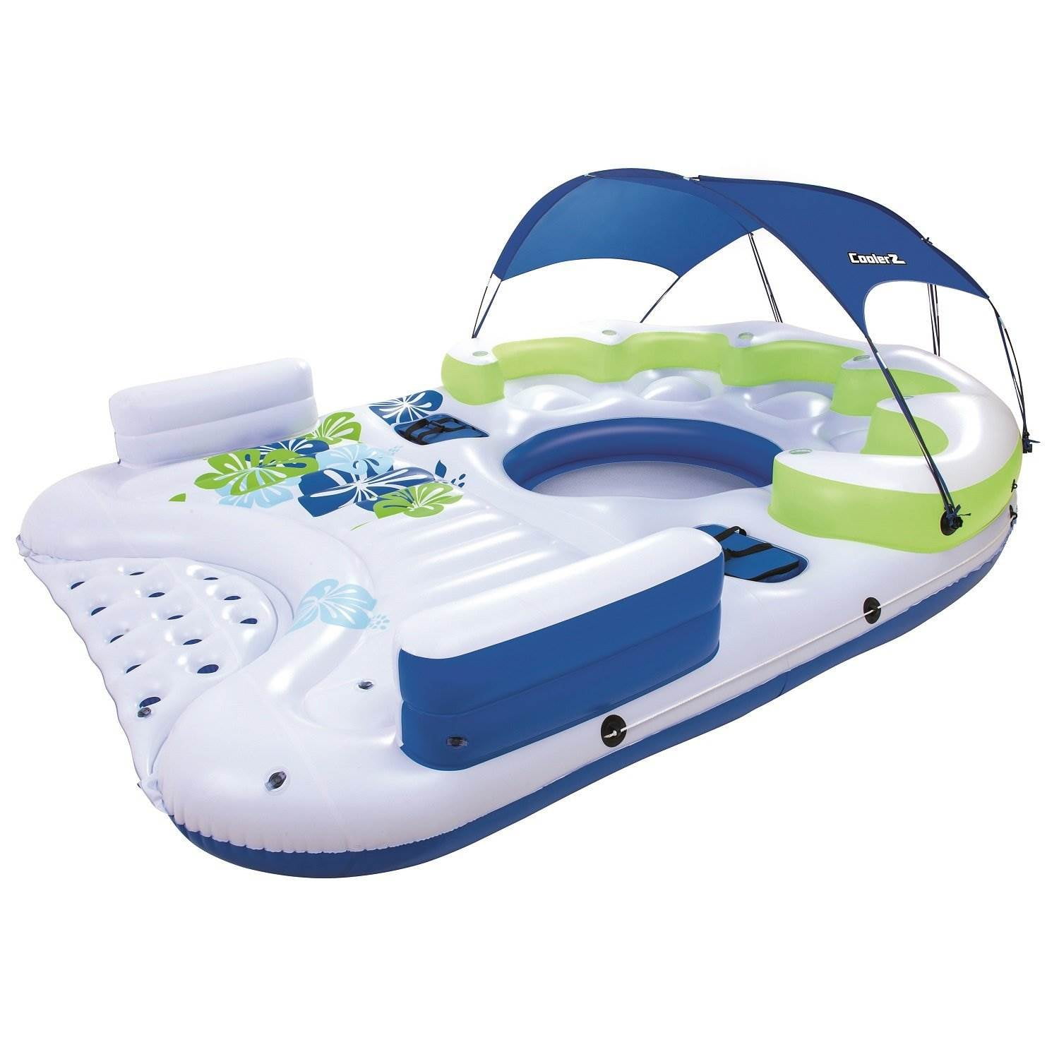 multi person float with canopy