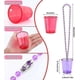 thumbnail image 2 of 24 Pack Shot Glass Necklace On Beaded, Plastic Birthday Shot Glassmulticolor), 2 of 5