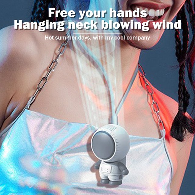 Ventilador Pequeño De Mano Ventilador colgante de astronauta Cómodo Mini ventilador portátil sin Badeless Accesorios para exteriores