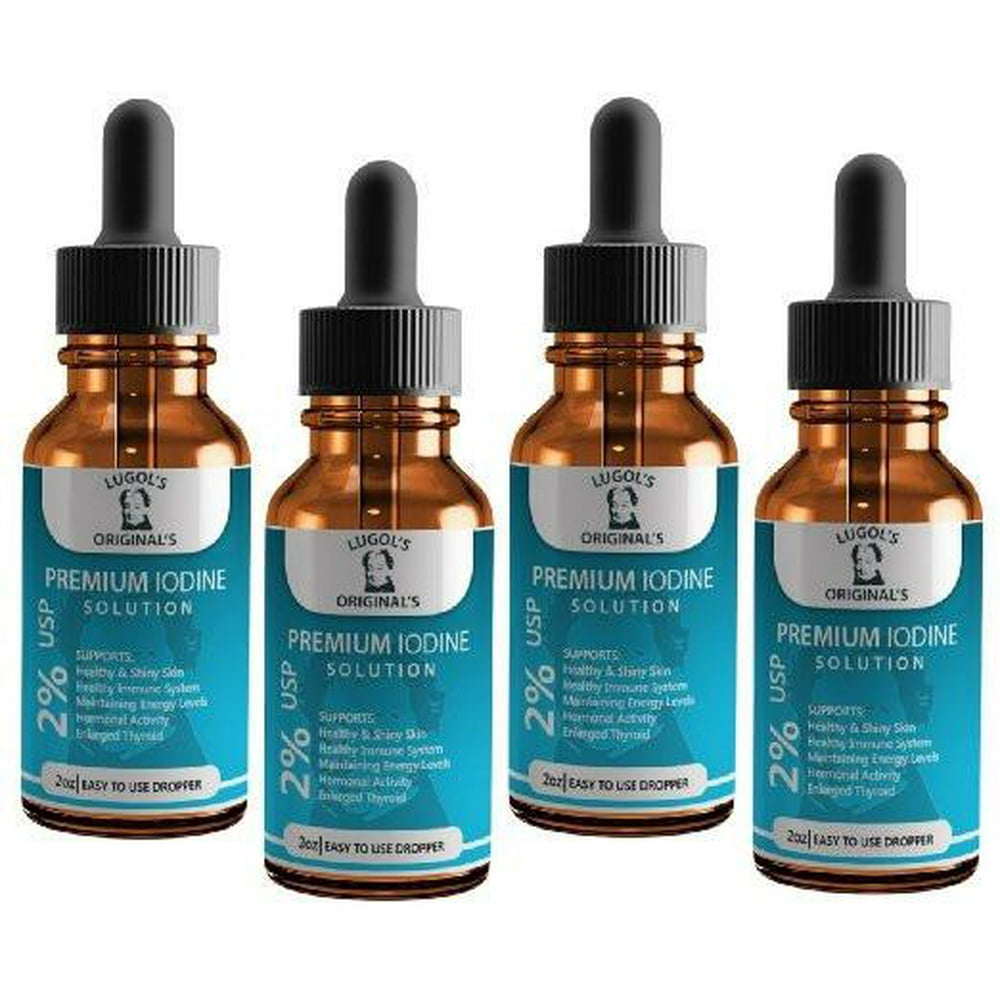 2 Lugols Iodine Solution Drops Thyroid Support Supplement 2oz