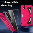 thumbnail image 2 of Kids Cases for iPad mini 6th Gen 8.3" 2021 Case, for iPad mini 7th Gen (A17 Pro) 2024 Case with Sturdy Kickstands, Heavy Duty Shockproof case for Kids Children Boys Girls, Rose+Black, 2 of 7