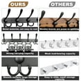 thumbnail image 4 of Aovky Wall Mounted Coat Rack, 2 Pack 16 Inch Heavy Duty Stainless Steel Wall Hook Rack with 5 Triple Hooks, 4 of 7