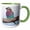 Green/White, variant on 3drose, Tanzania, Lilac-breasted Roller Bird, Ndutu-af45 Rbe0357 - Ralph H. Bendjebar, 11oz Two-tone Yellow Mug