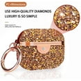 thumbnail image 5 of Diamond Glitter Case for AirPods 3rd Generation Glitter Case for Women Girls Girly Crystal Diamond Rhinestone Bling Protective with Keychain (Rose), 5 of 7