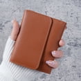 thumbnail image 2 of gcong Women's Solid Tri Fold Thin Wallet Multifunctional Card Holder Change Purse for Daily Use, 2 of 3