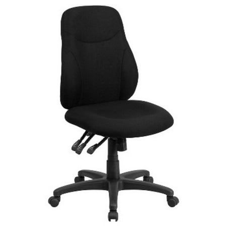 Flash Furniture Mid Back Black Fabric Multi Functional Ergonomic Flash Furniture Mid Back Black Fabric