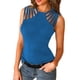 thumbnail image 3 of Chaleco Casual Qarigey AP011123-14 Color sólido Sin mangas para mujer Azul, 3 of 6