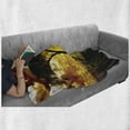 thumbnail image 6 of Safari Soft Flannel Fleece Throw Blanket, Single Tree at Dreamy Sunset Dark Dramatic Clouds on the Sky Art, Cozy Plush for Indoor and Outdoor Use, 60" x 80", Green Red White, by Ambesonne, 6 of 6