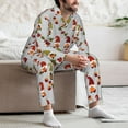 thumbnail image 7 of Honeii Cute Autumn Gnomes Pattern Mens Pajamas Set,2pcs Men's Lounge Long Sleeve Sleep Shirt and Pajama Bottoms Sleepwear Set,Mens Pjs Sets-XX-Large, 7 of 7