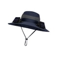 thumbnail image 4 of Sombrero de pescador con ventilador solar ajustable para verano, ideal para pesca, senderismo y playa. Azul marino, 4 of 8