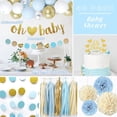 thumbnail image 4 of Decoraciones para baby shower YANSION azules y blancas pancarta Oh Baby con pompones y globos, 4 of 7