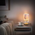 thumbnail image 6 of Lavender Flower Bedside Table Lamp LED Warm Lights with USB Charging Port Retro Cylinder Desk Lamps, 6 of 7