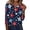 Dark Blue #009, variant on 250th Anniversary USA Shirts Women Plus Size 3/4 Sleeve T-Shirts Casual American Flag Print Tops 4th of July Celebration Party Pullover Independence Day Patriotic V Neck Blouses Beige M
