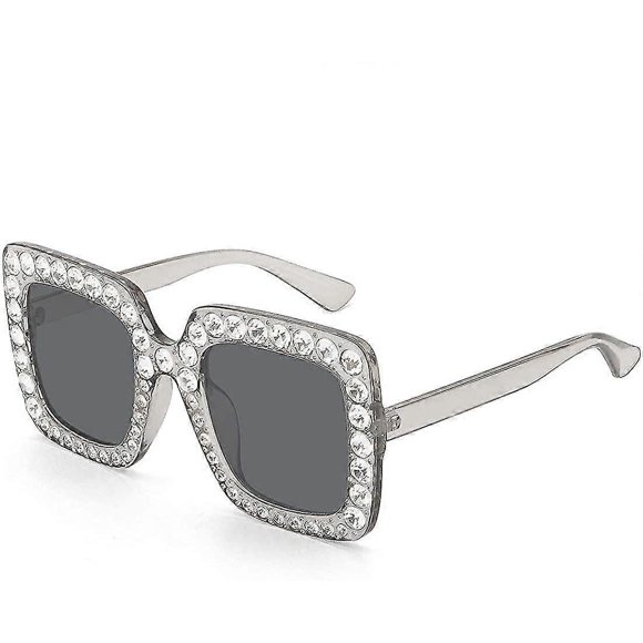 Gafas de sol cuadradas con diamantes de imitación Elton de Rol Girl, gafas extragrandes con brillantes y brillantes