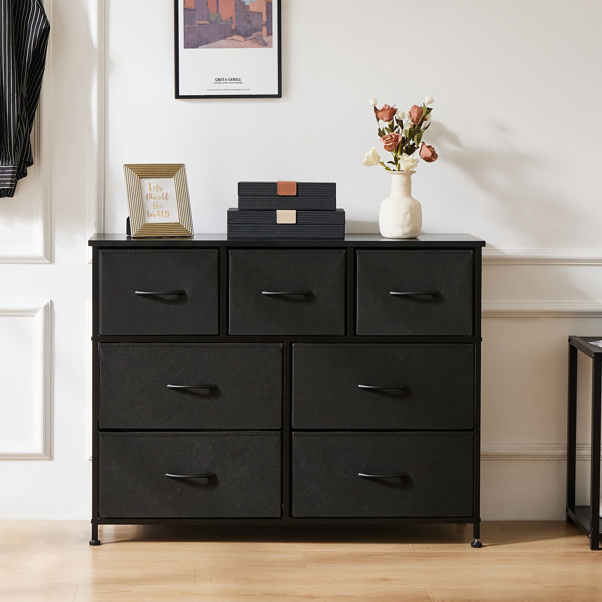 Dresser for Bedroom, 7 Storage Spaces, Assembled Wardrobe Lockers, Bedroom Furniture Lockers