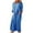 Blue, variant on Women's Cotton Linen Dress with Pocket Loose Dress Kaftan Dress Long Sleeve Summer Maxi Casual Sundress