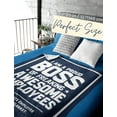 thumbnail image 4 of Boss Gifts from Employees, Bed Flannel Plush Throw Blankets (50*60) Christmas Office Gift Idea for Men and Women on Boss Day, Birthday, Appreciation, Retirement, Proud Boss-Blue, 4 of 6