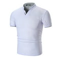 thumbnail image 2 of Men's Polo Shirt Summer Men Rigid Collar Casual Pure Color Fashion Short Sleeve Tops, 2 of 4