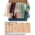 thumbnail image 3 of Avamo Ladies Cardigan Open Front Outwear Solid Color Knit Cardigans Lightweight Tunic Tops Work Apricot L, 3 of 3
