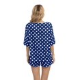 thumbnail image 3 of EFINNY Women's Pajamas Set Short Sleeve 2 Piece Soft Comfy Nightwear Set Retro Polka Dot Loungewear Sets,S-XXL, 3 of 6
