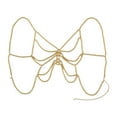 thumbnail image 1 of Sujetador de cadena para el cuerpo con cuentas, joyería para el cuerpo, accesorios para el cuerpo, cadena de bikini para fiesta, playa, discoteca , Oro, 1 of 8