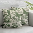 thumbnail image 3 of Nawypu Spring Green Pillow Covers Rabbit Bunny Floral Leaf Butterfly Botanical Plants Print Decorative Throw Pillows Easter Seasonal Pillow Cases Couch Bed Sofa Decor, 3 of 5